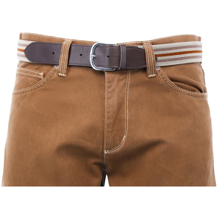 Koop Exner Katoenen stretch 5-pocket broek Bruin voor slechts  € 79,95 bij Henk ter Horst herenmode