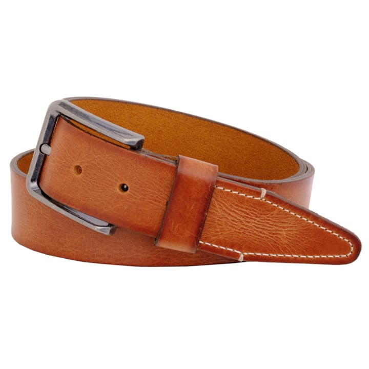 Koop Henk ter Horst Lederen jeans riem gestikt Cognac voor slechts  € 29,95 bij Henk ter Horst herenmode