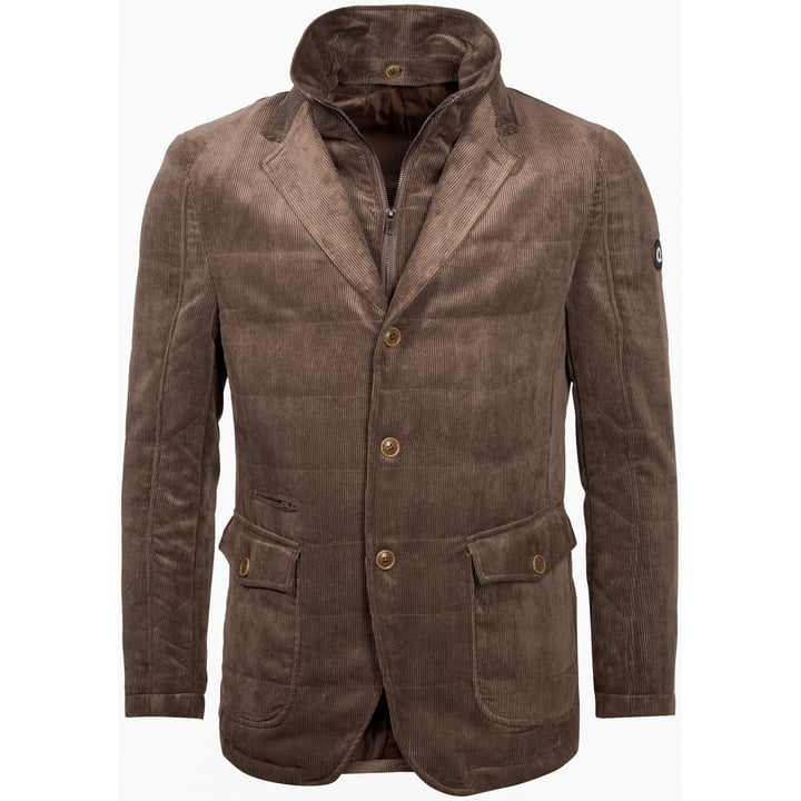 Koop Henk ter Horst Ribcord jas met uitritsbare windvanger Bruin voor slechts  € 169,95 bij Henk ter Horst herenmode
