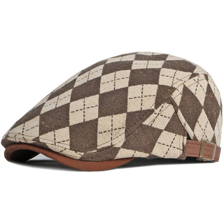 Koop Katoenen pet met wiebertjes patroon Bruin voor slechts  € 29,95 bij Henk ter Horst herenmode