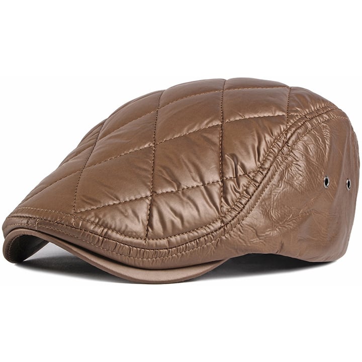 Koop Stijlvolle golfpet doorgestikt puffer model comfortabel gevoerd Bruin voor slechts  € 19,95 bij Henk ter Horst herenmode