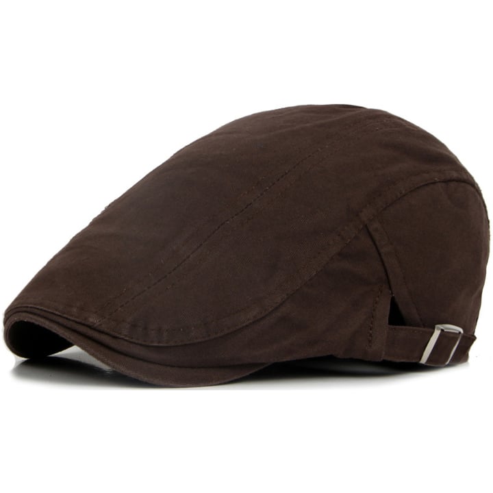 Koop flat cap uni katoenen pet verstelbaar Bruin voor slechts  € 19,95 bij Henk ter Horst herenmode