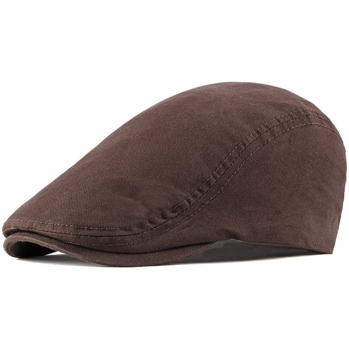 Koop flat cap uni katoenen pet verstelbaar Donkerbruin voor slechts  € 19,95 bij Henk ter Horst herenmode