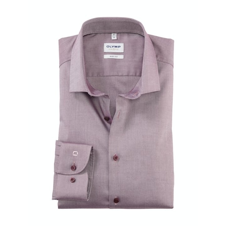 Koop Olymp Level Five body fit lange mouw overhemd Paars voor slechts  € 69,95 bij Henk ter Horst herenmode