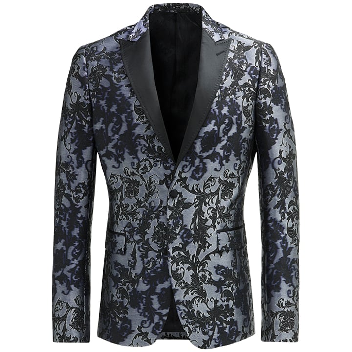 Koop Henk ter Horst barok jacquard smoking colbert Blauw voor slechts  € 132,97 bij Henk ter Horst herenmode