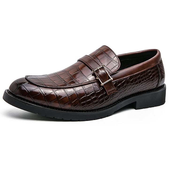 Koop Henk ter Horst loaferschoen instapper met slangenpatroon en gesp Bruin voor slechts  € 139,95 bij Henk ter Horst herenmode