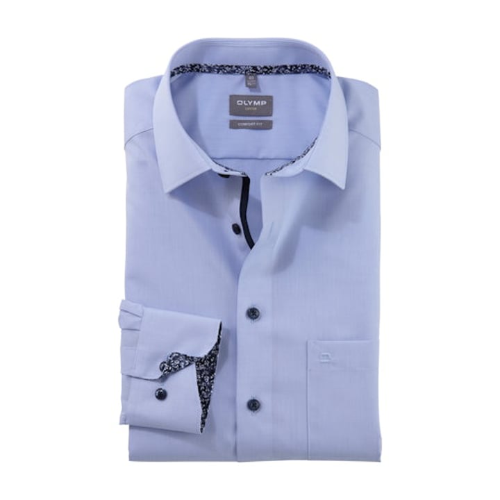 Koop Olymp Luxor comfort fit katoen overhemd lange mouw Blauw voor slechts  € 85,95 bij Henk ter Horst herenmode