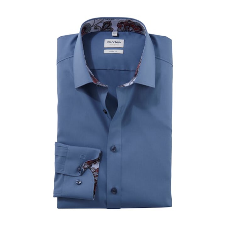 Koop Olymp Level Five body fit lange mouw overhemd Blauw voor slechts  € 79,95 bij Henk ter Horst herenmode