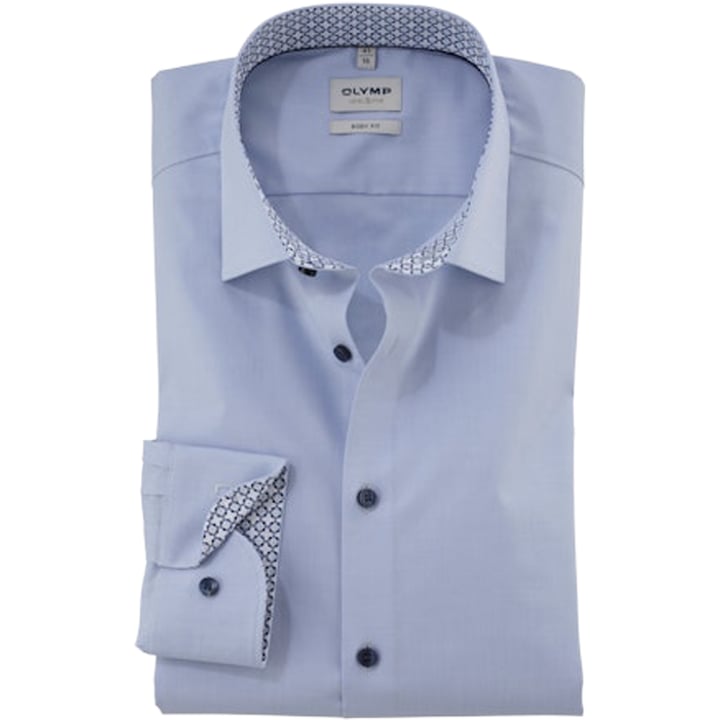 Koop Olymp Level Five body fit lange mouw overhemd Blauw voor slechts  € 79,95 bij Henk ter Horst herenmode