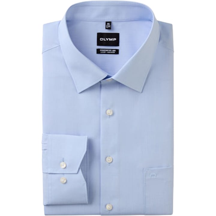 Koop Olymp Luxor modern fit katoen overhemd lange mouw Blauw voor slechts  € 69,95 bij Henk ter Horst herenmode