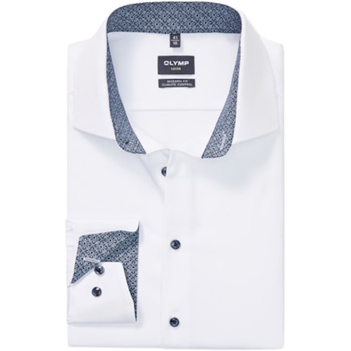 Koop Olymp Luxor 24/Seven extra lange mouw modern fit overhemd Wit voor slechts  € 89,95 bij Henk ter Horst herenmode