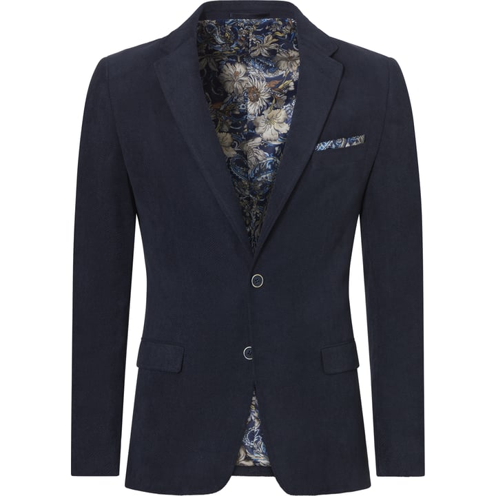 Colbert velours structuur Henk ter Horst Donkerblauw