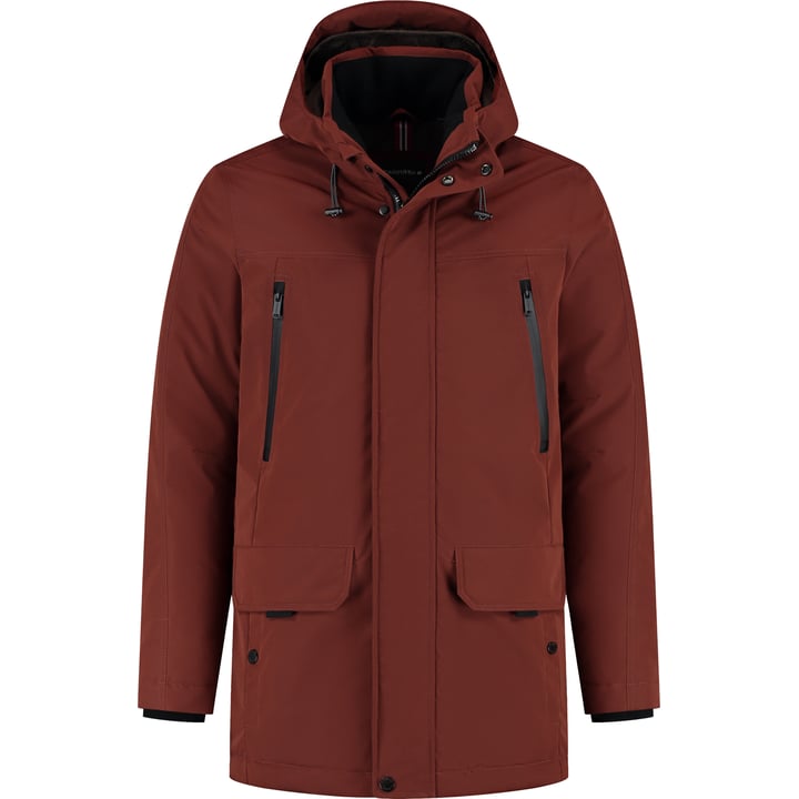 Jas klepzakken en capuchon FINNMARK Roestbruin