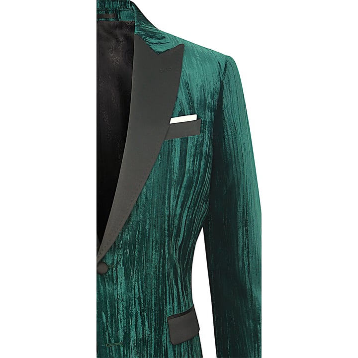 Henk ter Horst Velours Velvet Wrinkle Fluweel colbert Donkergroen