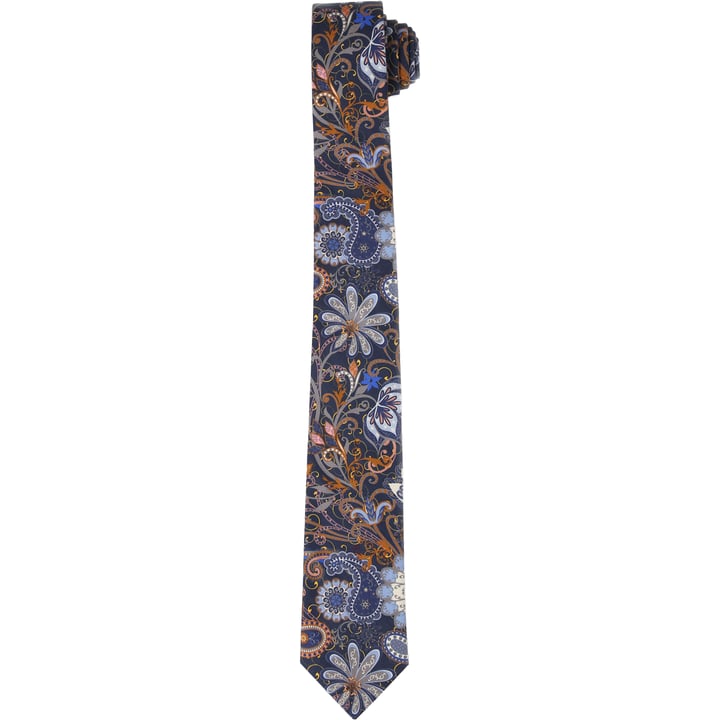 Henk ter Horst 100% katoenen stropdas met paisley bloemen print Bruin