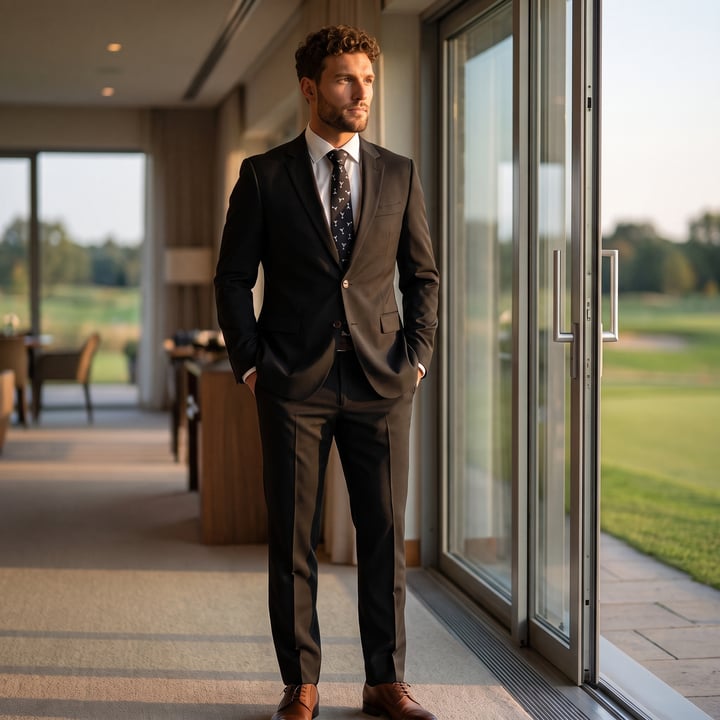 Koop Henk ter Horst 2-delig herenkostuum  Zwart voor slechts  € 149,95 bij Henk ter Horst herenmode