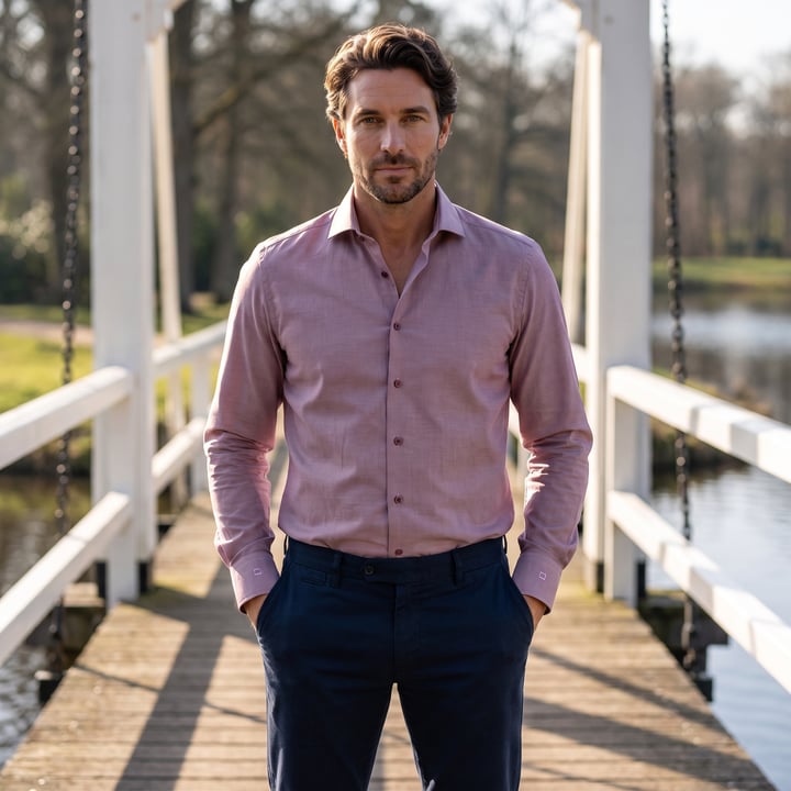 Koop Olymp Level Five body fit lange mouw overhemd Paars voor slechts  € 69,95 bij Henk ter Horst herenmode