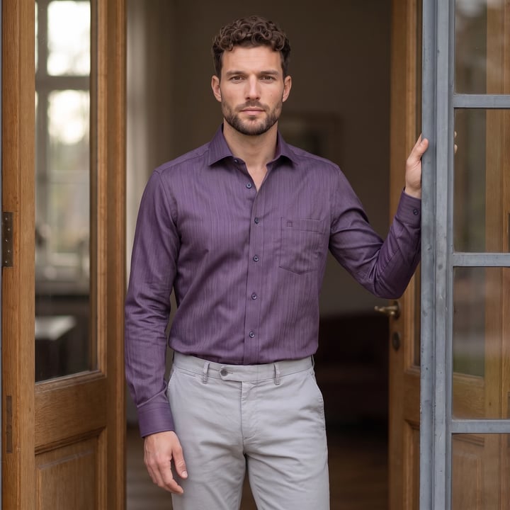 Koop Olymp Luxor modern fit katoen overhemd lange mouw Paars voor slechts  € 79,95 bij Henk ter Horst herenmode