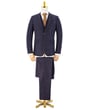 Ruit slim fit nachtblauw 3-delig kostuum