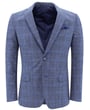 Henk ter Horst colbert checkered ruit blauw