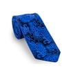 Luxe Henk ter Horst trouwdas met pochette jacquard geweven microsatijn dessin 55 Blauw