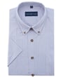 Koop GCM henderson overhemd korte mouw kruisjes print Steenrood voor slechts  € 29,95 bij Henk ter Horst herenmode