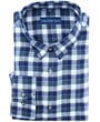 GCM Henderson big men overhemd lange mouw flanel geblokt met visgraat Groen