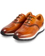 Henk ter Horst lederen veterschoenen met witte sneakerzool Cognac