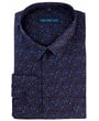Henderson print overhemd big men LM Donkerblauw