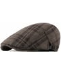 Tweed winterpet met ruitdessin, verstelbaar, getapte naden Lichtbruin