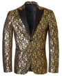 Henk ter Horst Brokaat Lurex jacquard geweven smoking colbert Goud