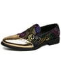 Koop Henk ter Horst loafer printschoenen lakschoenen met gouden neus, goud met Bruin voor slechts  € 39,95 bij Henk ter Horst herenmode