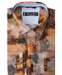 Henk ter Horst 100% katoenen overhemd met lange mouw en patchwork print Brique