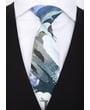 Henk ter Horst 100% katoenen stropdas met hert beer print Blauw