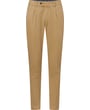 Henk ter Horst katoenen stretch chinobroek met bandplooi Camel