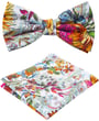 Henk ter Horst 100% katoenen vlinderstrik met bloemen paisley print Rood