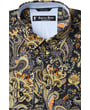 Koop Henk ter Horst 100% katoenen overhemd met lange mouw en paisley bloemen Zwart voor slechts  € 79,95 bij Henk ter Horst herenmode
