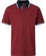 Redmond big men herenpolo katoen two tone gemeleerd Donkerrood