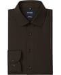 Koop OLYMP Luxor modern fit overhemd kent boord uni schwarzbraun voor slechts  € 79,95 bij Henk ter Horst herenmode