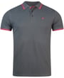 Koop Sea Barrier Freddy Polo uni met contrastkraag Grijs voor slechts  € 29,95 bij Henk ter Horst herenmode