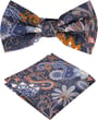 Henk ter Horst 100% katoenen vlinderstrik met paisley bloemen print Bruin