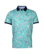 Baileys poloshirt geprint aqua blauw